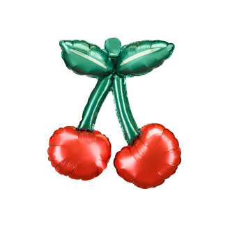 Folijski baloni češnja za girlande, rdeči, 28 × 31 cm, 3 kos