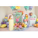 Foliasti balona Mačica in Baby Box, 2 kosa, rožnato-pastelna