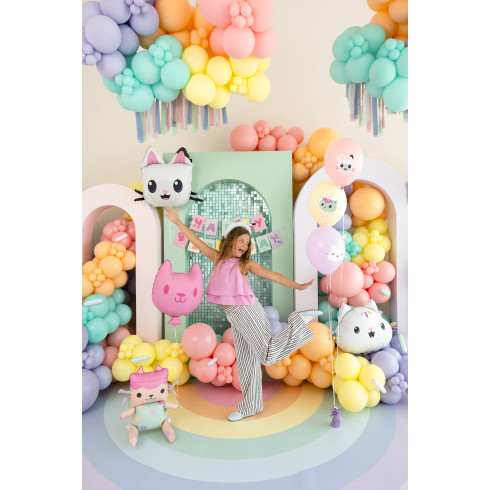 Cica és Baby Box fólia lufi szett, 2 db, rózsaszín-zöld