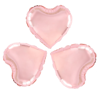 Fóliové balóny srdce rose gold 3 ks
