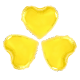 Fóliové balóny srdce zlaté 3 ks