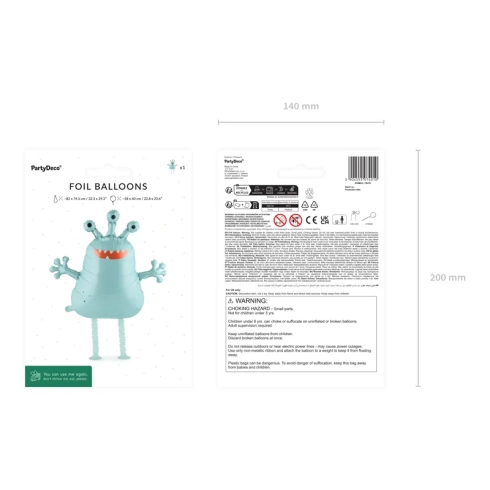 Folični balon Alien koji hoda, mix boja