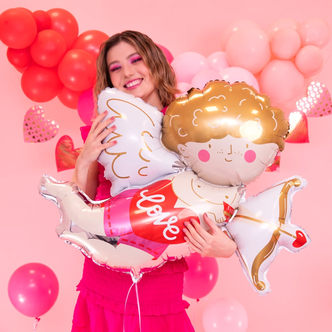 Balon din folie Cupidon pentru petrecere