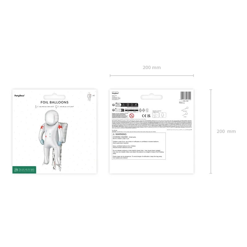 Palloncino foil astronauta argento