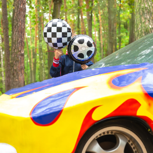 Racing Car fólia lufi autó motívummal partijára