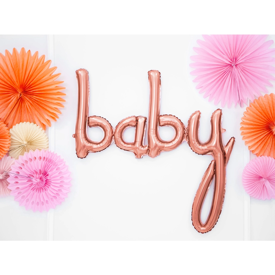Balon din folie BABY roz-auriu 73,5 x 75,5 cm