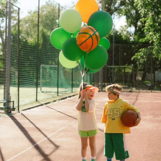 Folijski balon košarkarska žoga 35 cm – za helij in zrak