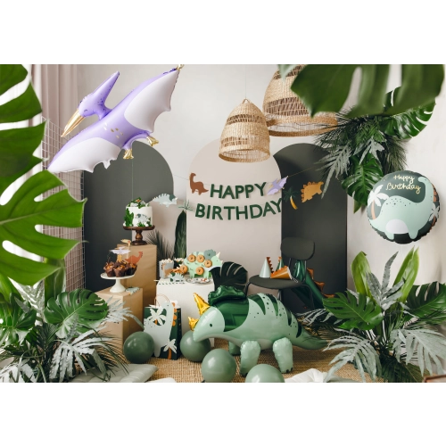 Balon od folije Brontosaurus Happy Birthday 35 × 35 cm