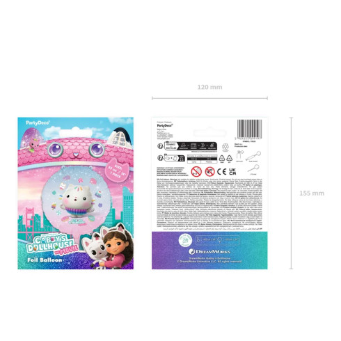 Gabby’s Dollhouse fólia lufi Cakey figura, 35 cm, vegyes színek