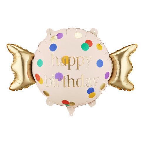 Foli balon Candy Happy Birthday, razne boje