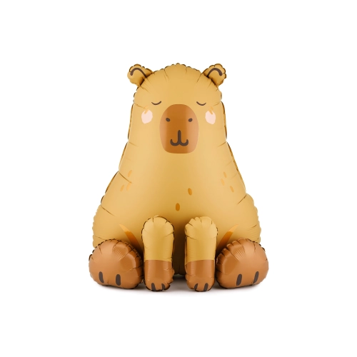 Fóliový balón capybara tmavožltý a béžový