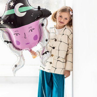 Folijski balon Čarovnica 73,5 x 101 cm – barvit, za noč čarovnic