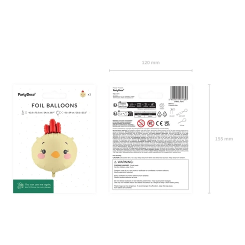 Foli balon chicken žuto-crveni