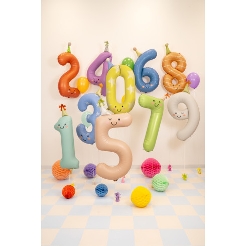 Fóliový balón číslo 1 mint matný na narodeniny 86 cm