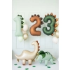 Balon folie cifră 3 dinozaur, verde, 92 cm