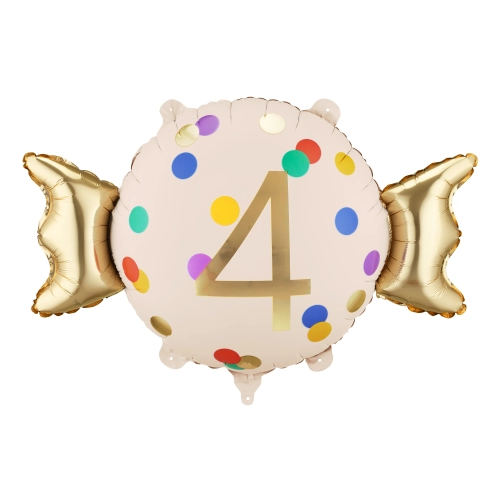 4-es fólia lufi, bézs-arany, 61x37 cm