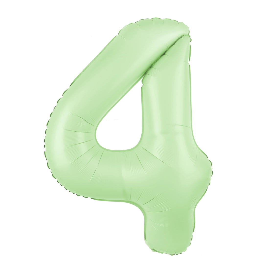Balon din folie cifră 4, pistachio mat, 100 cm – decorațiune pentru ziua de naștere