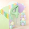 Balon din folie cifră 4, pistachio mat, 100 cm – decorațiune pentru ziua de naștere