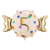 5-ös fólia lufi, bézs-arany, 61 x 37 cm