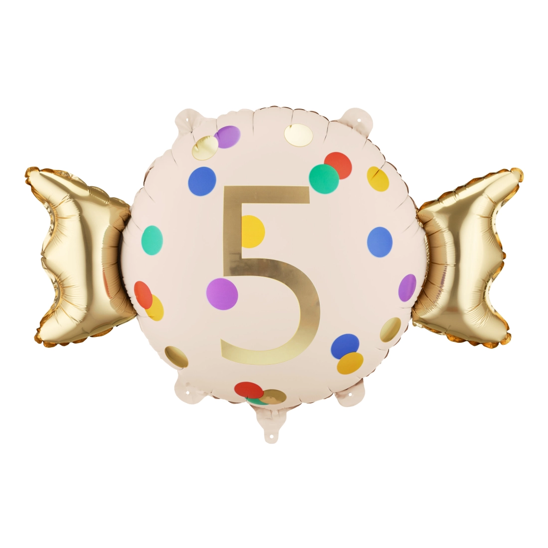 5-ös fólia lufi, bézs-arany, 61 x 37 cm
