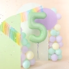 Fólia lufi 5-ös szám, pisztácia matt, 100 cm – születésnapi dekoráció