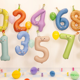 Fóliový balón číslo 6 modrý matný na narodeniny 86 cm