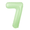Balon folie cifră 7, pistaciu mat, 100 cm – decorațiune pentru aniversare