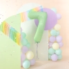 Balon folie cifră 7, pistaciu mat, 100 cm – decorațiune pentru aniversare