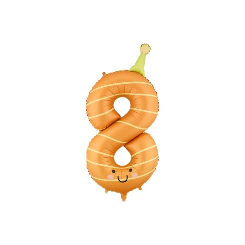 Narancssárga 8-as fólia lufi születésnapra