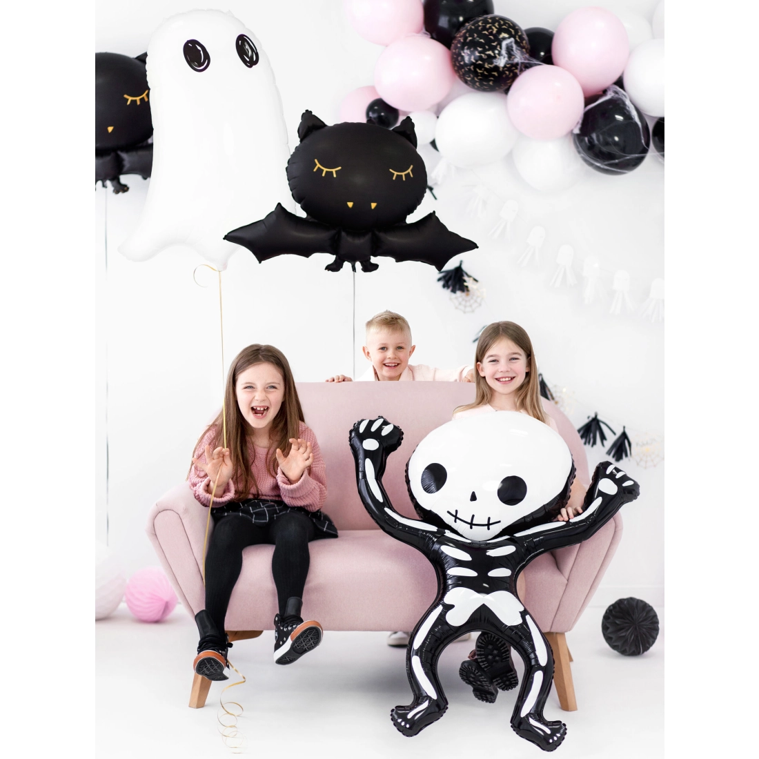Balon din folie Fantomă albă 48x68 cm – decorațiune de Halloween