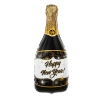 Foli balon boca šampanjca Happy New Year crna