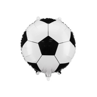 Folijski balon nogometna žoga 35 cm – črno-bel za helij in zrak