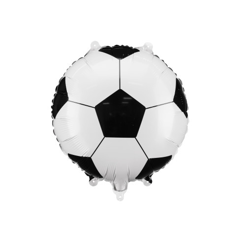 Fólia lufi futball labda 35 cm – fekete-fehér, héliummal és levegővel is fújható