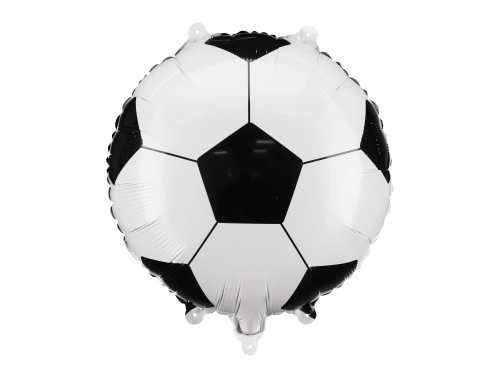 Balon folie minge de fotbal 35 cm – alb-negru, pentru heliu și aer
