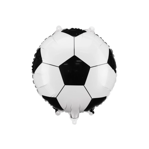 Balon folie minge de fotbal 35 cm – alb-negru, pentru heliu și aer