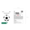 Fólia lufi futball labda 35 cm – fekete-fehér, héliummal és levegővel is fújható