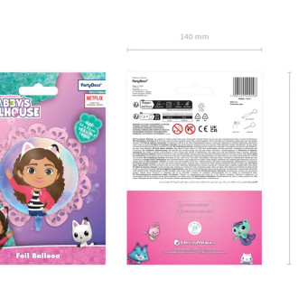 Gabby’s Dollhouse fólia lufi fodros szegéllyel, 52x52 cm