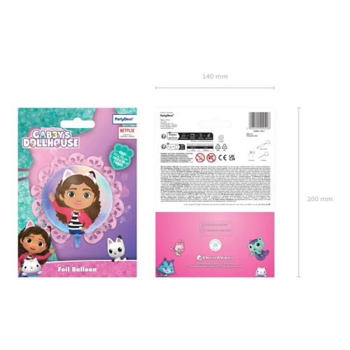 Balon din folie Gabby's Dollhouse cu volănaș 52 x 52 cm