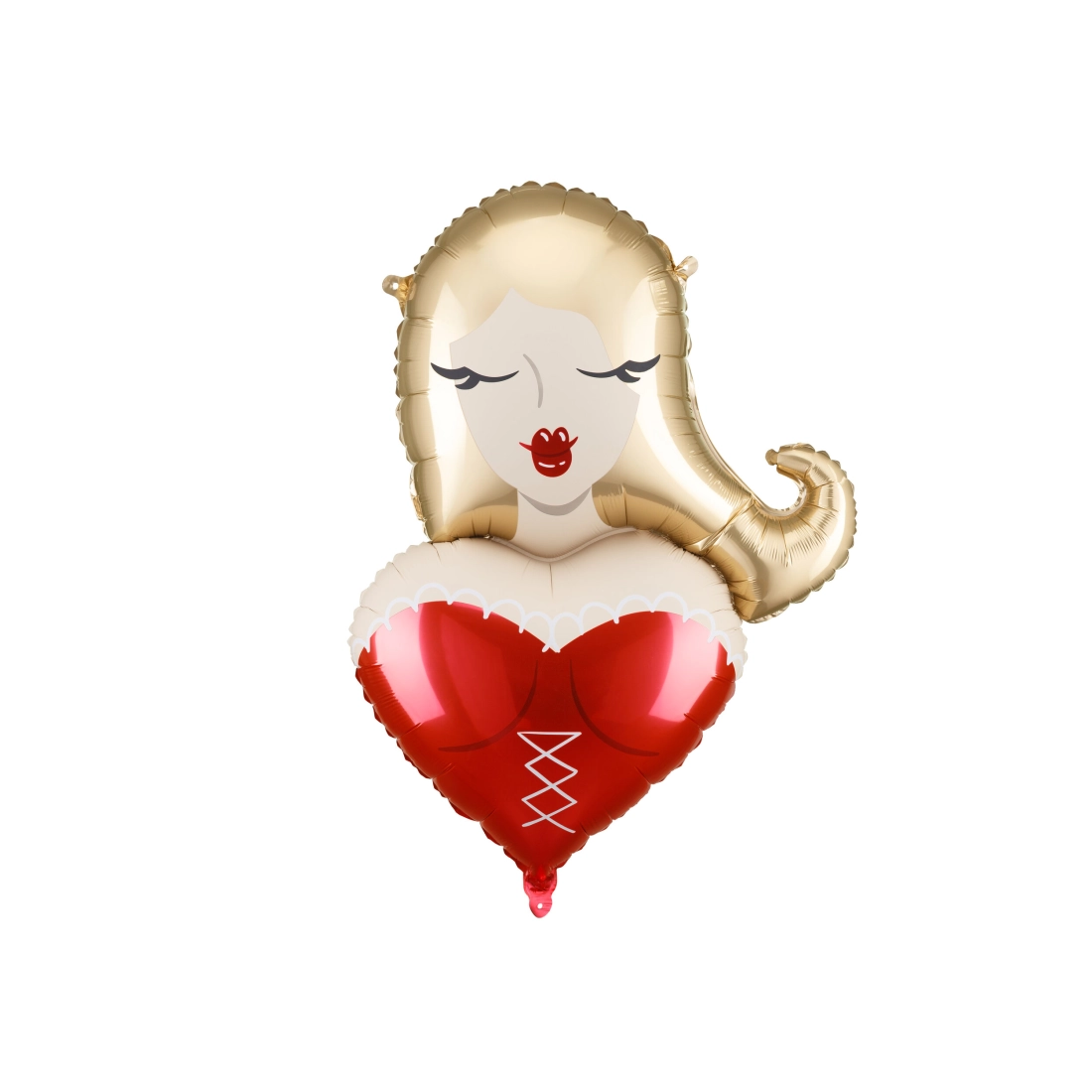 Palloncino in foil Girl crema e rosso