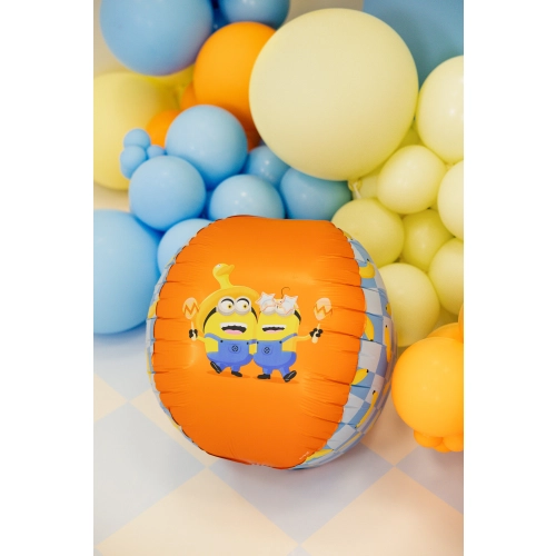 Folijski balon krogla Minions, mešanica barv, 50 cm