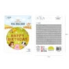 Folijski balon Happy Birthday farma 45 cm