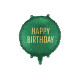 Fóliový balón Happy Birthday tmavozelený 35x35 cm