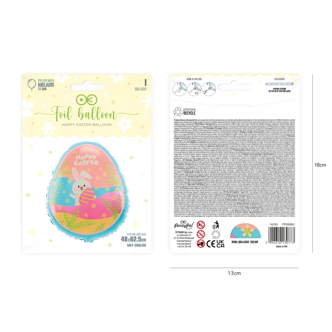 Balon folie Happy Easter pentru Paște