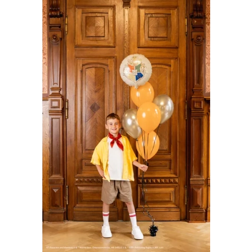 Balon din folie Harry Potter cu stema Hogwarts, bej, 35 cm