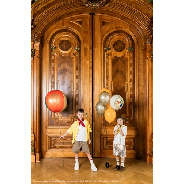 Balon din folie Harry Potter cu stema Hogwarts, bej, 35 cm