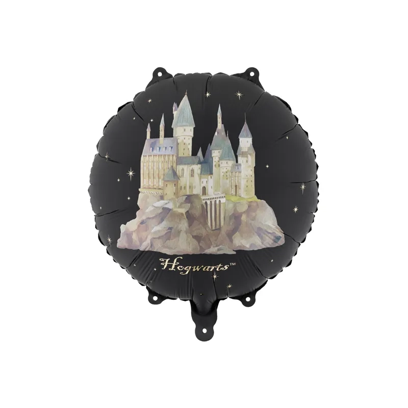 Balon din folie Harry Potter castelul Hogwarts, negru, 35 cm