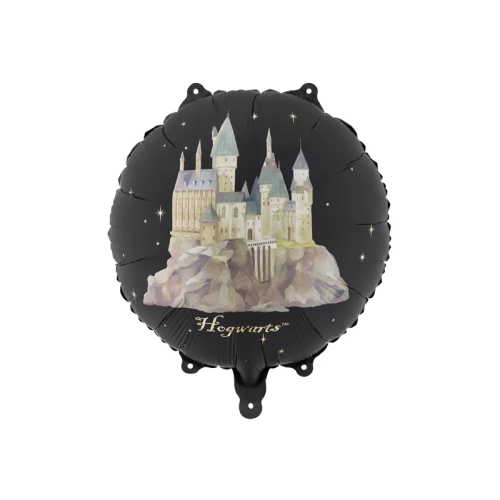 Balon din folie Harry Potter castelul Hogwarts, negru, 35 cm