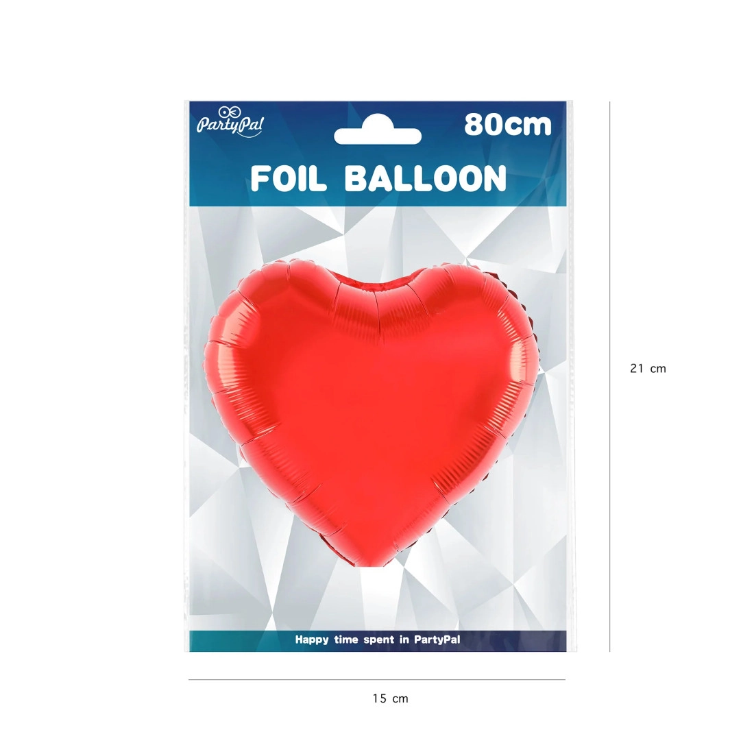 Balon folie tip inimă roșu 80 cm