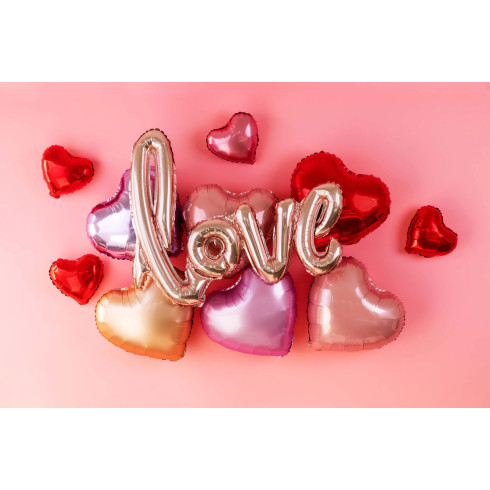 Fóliový balón heart matný tmavoružový na párty