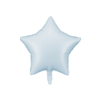Folijski balon zvezda 48 cm mat modro megličasto modra